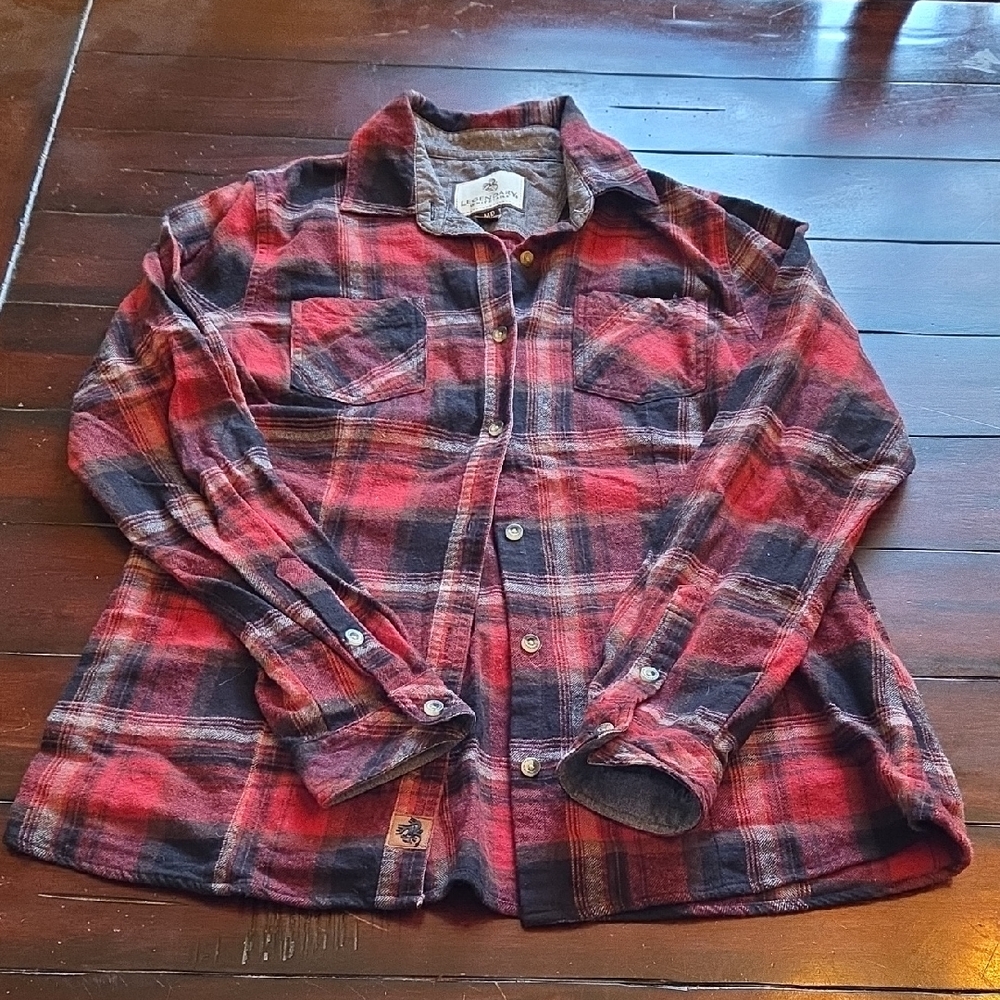 Legendary Whote Tails Red and Black Plaid Shirt